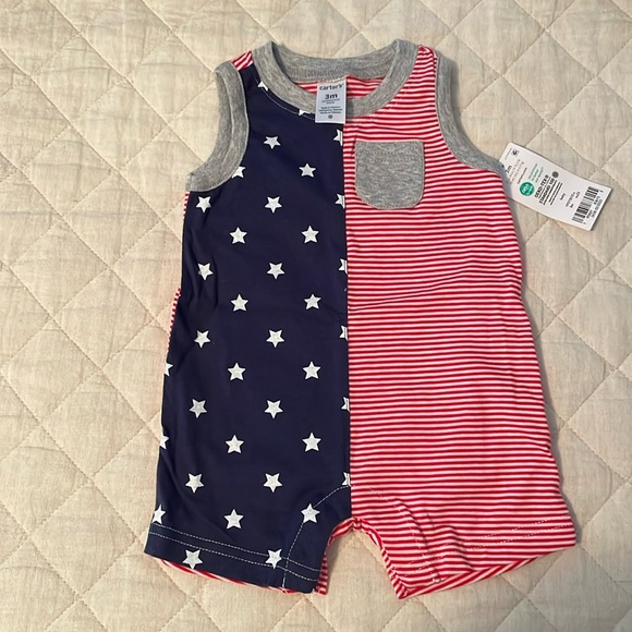 NWT Carter’s July 4th unisex romper - Picture 1 of 3